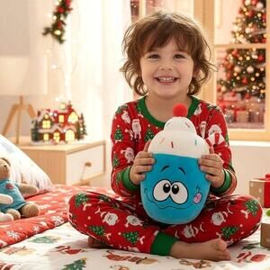 🍦 Squishmallow Sugar Loaf Ice Cream Plush 🧁 Blue Sprinkles Pillow Toy 🎄 Rare